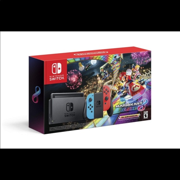 Nintendo Switch with Mario Cart Deluxe game Everything in pictures included - Picture 1 of 5